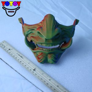 Dragon Face Mask - Neon Rainbow